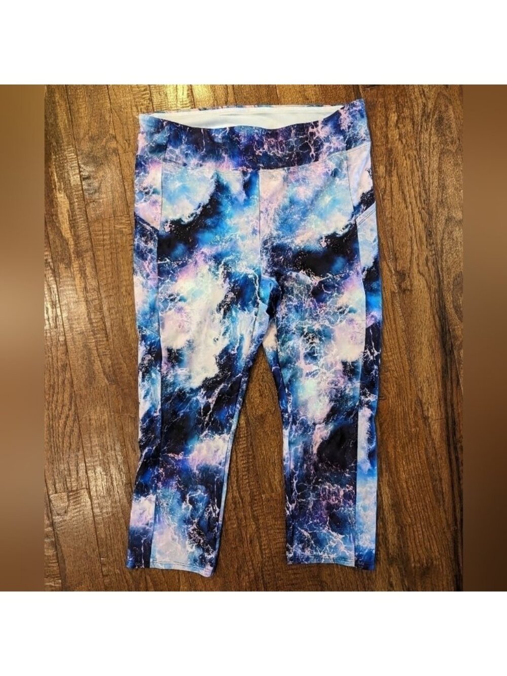 TORRID Active long Swim bottom legging ocean waves blue new without tags sz 1x - Picture 2 of 5